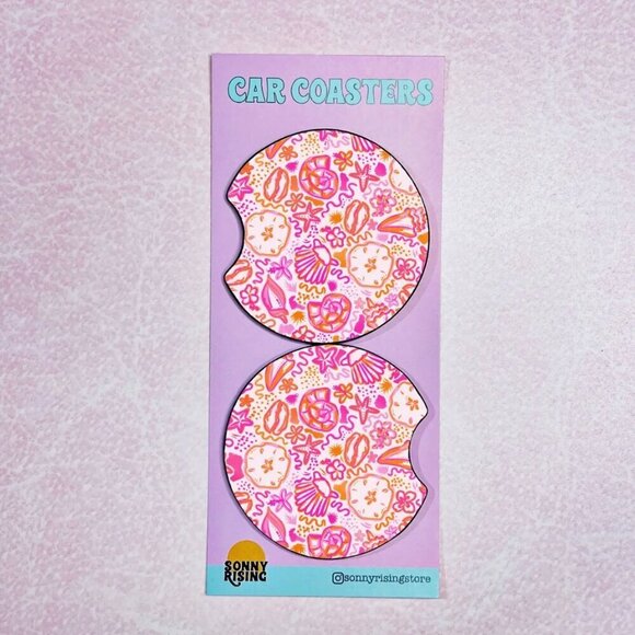 SEASHELL CAR COASTERS - Picture 1 of 1